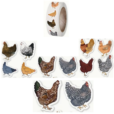 Chicken / Hen Stickers 50's